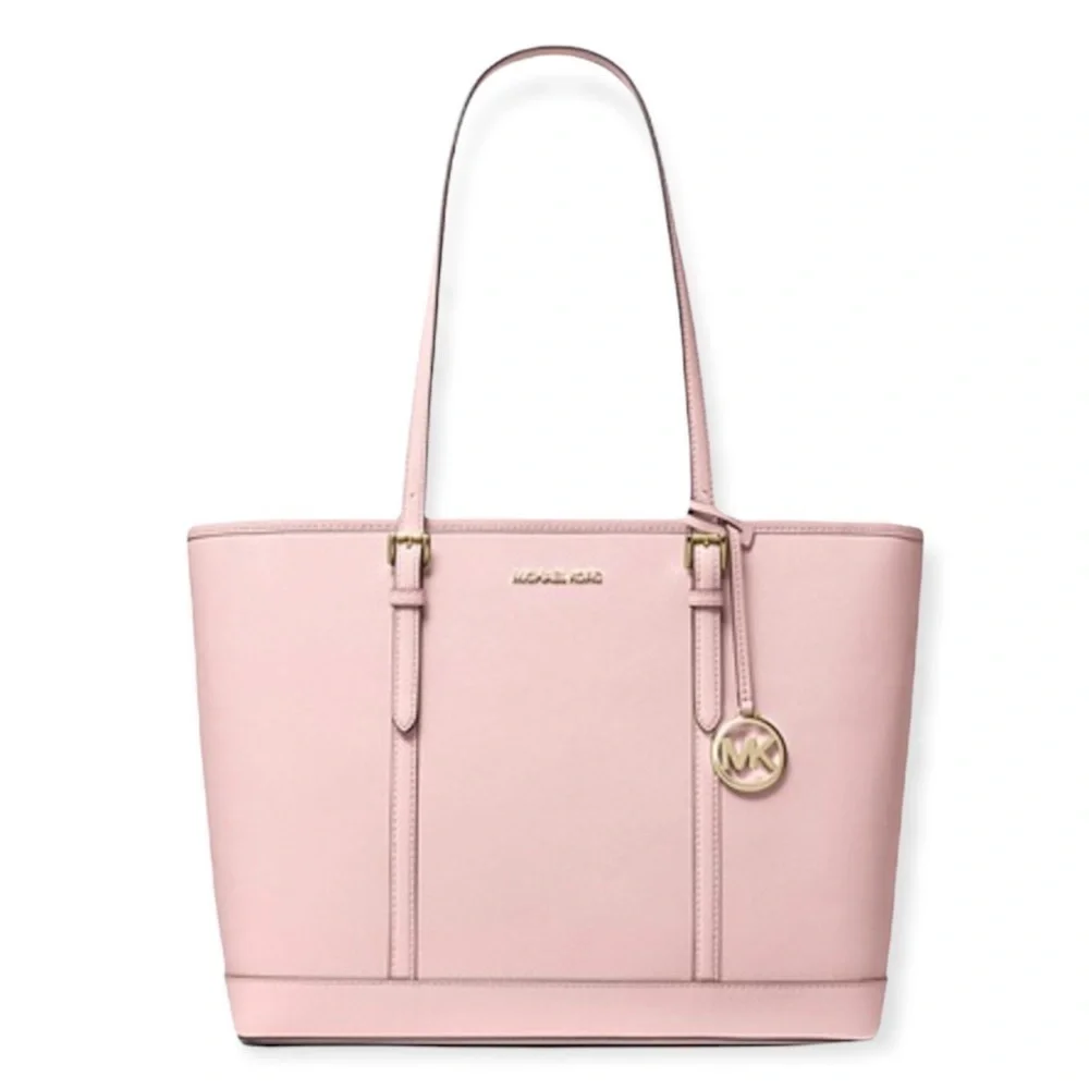 MICHAEL Kors Jet Set Travel Large Saffiano Leather Color Powder Blush NWT